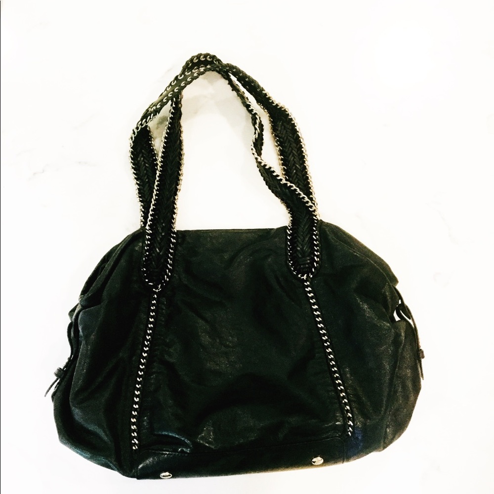 Junior Drake black leather bag with